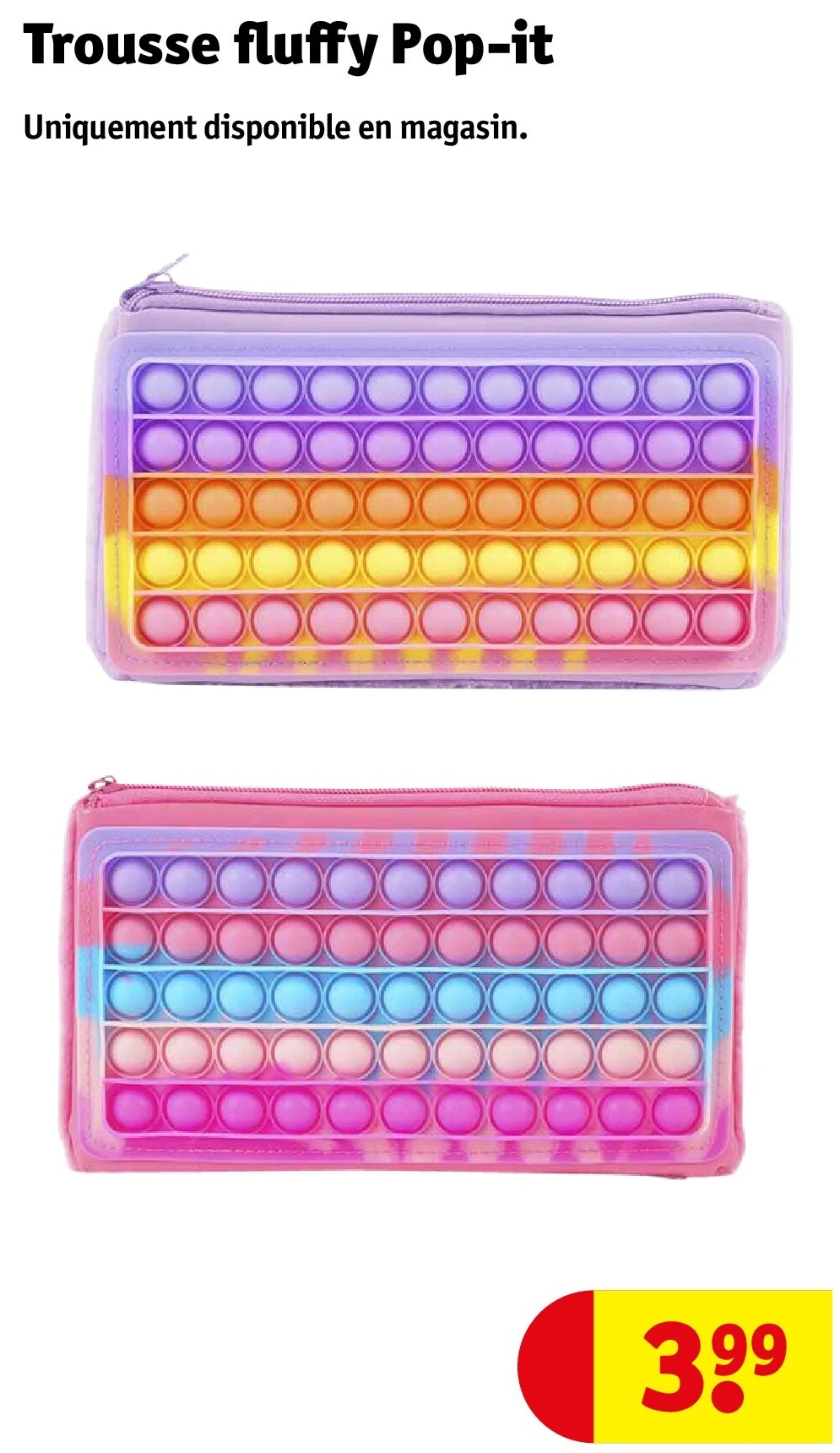 Trousse fluffy Pop-it