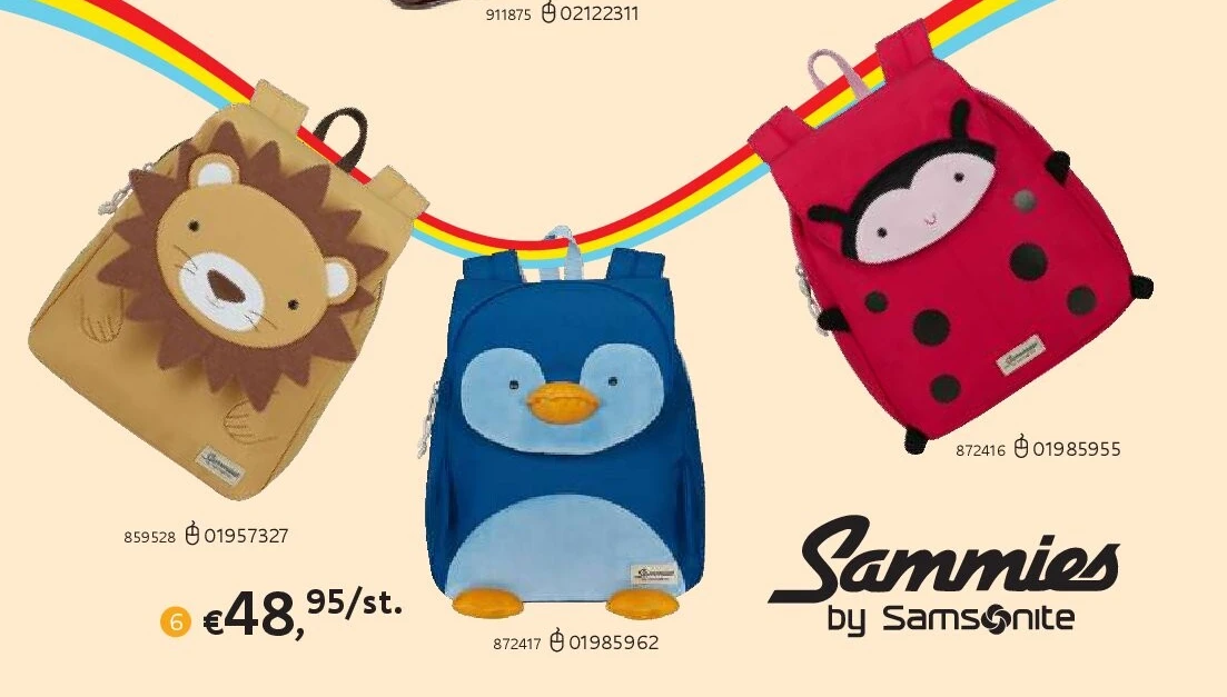 SAMSONITE RUGZAK HAPPY SAMMIES S LION LEO