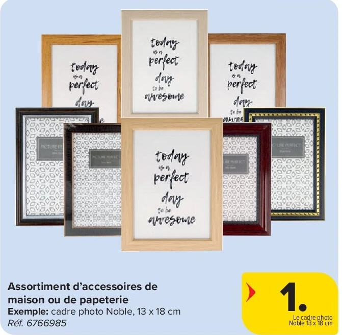 Assortiment d’accessoires de maison ou de papeterie 13 x 18 cm