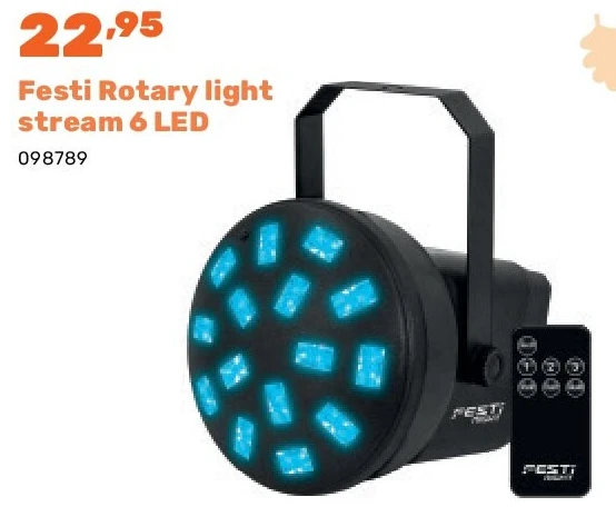 Festi Rotary light stream 6 LED