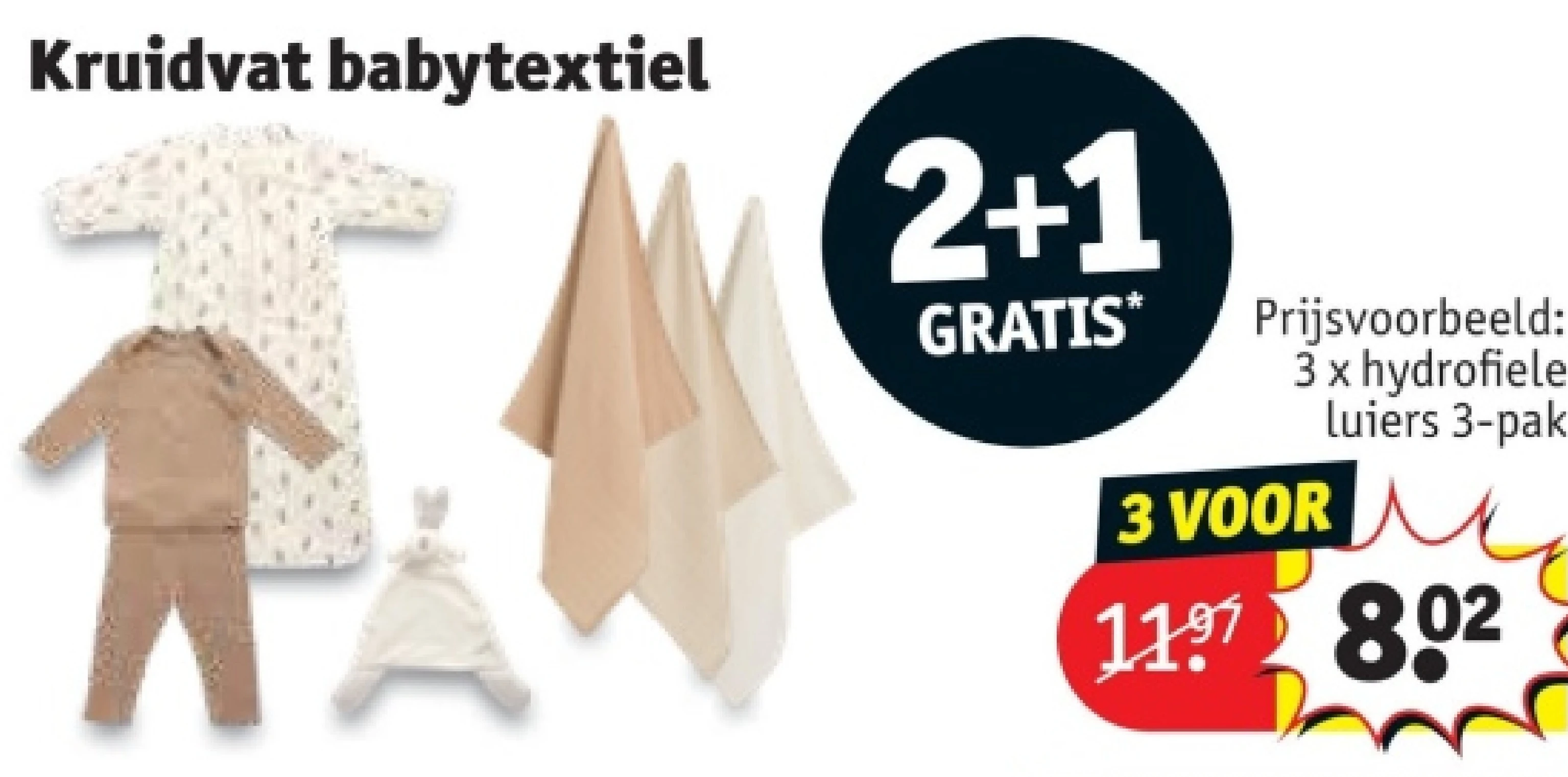 3 x hydrofiele luiers 3-pak