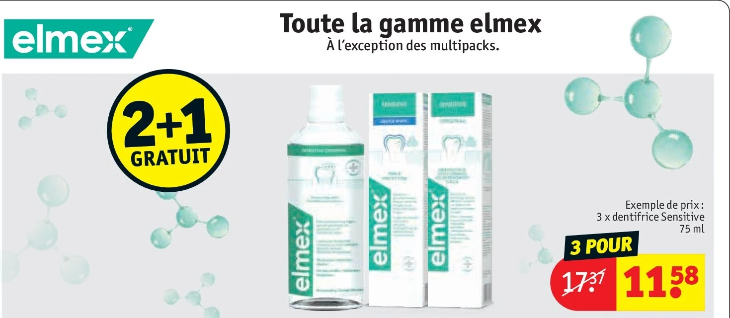 Toute la gamme elmex 3 POUR