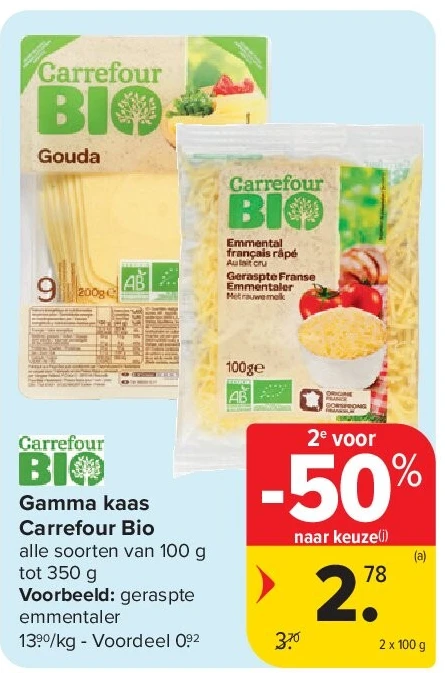 Gamma kaas Carrefour Bio