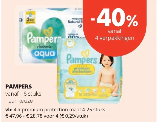 PAMPERS premium protection maat 4 25 stuks