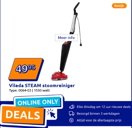 Vileda STEAM stoomreiniger