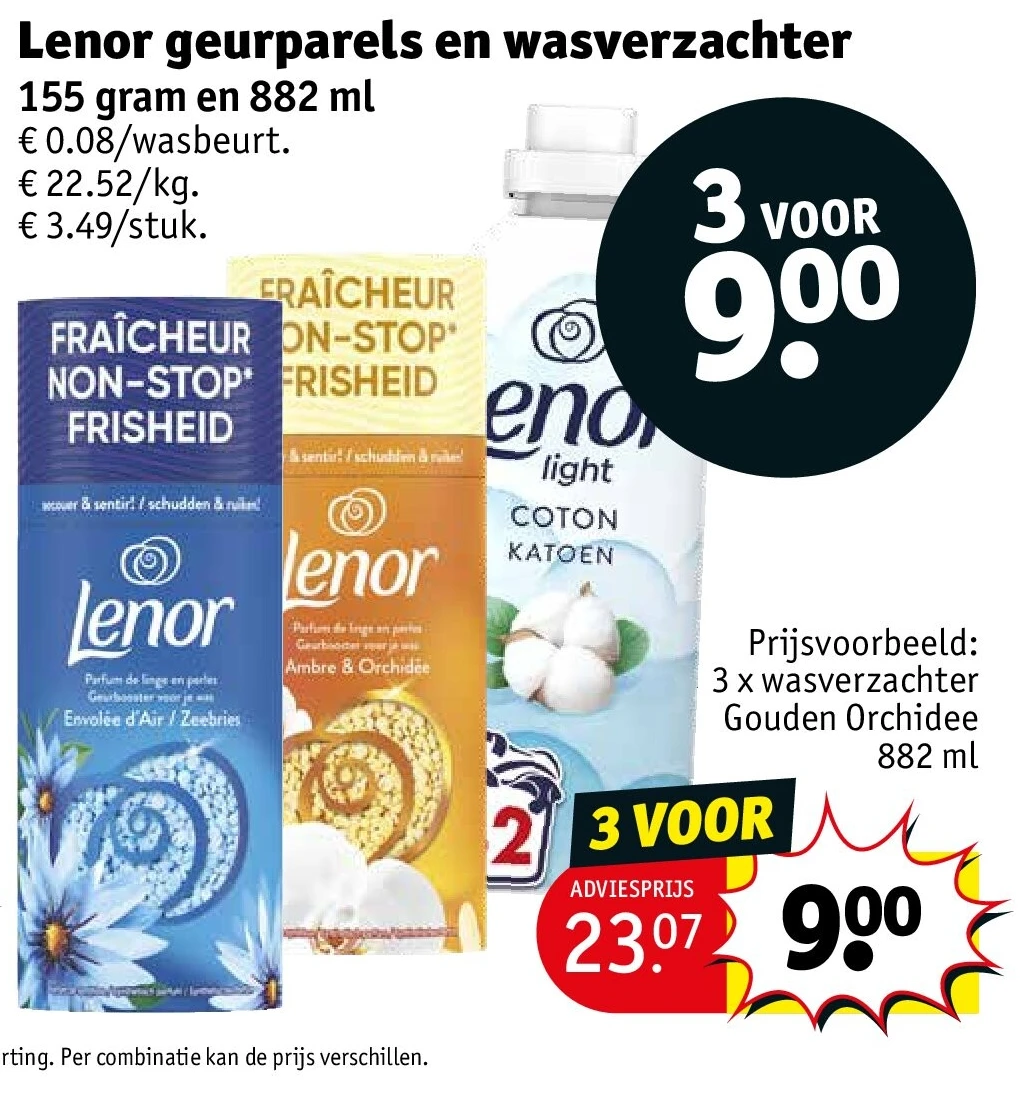 Lenor geurparels en wasverzachter