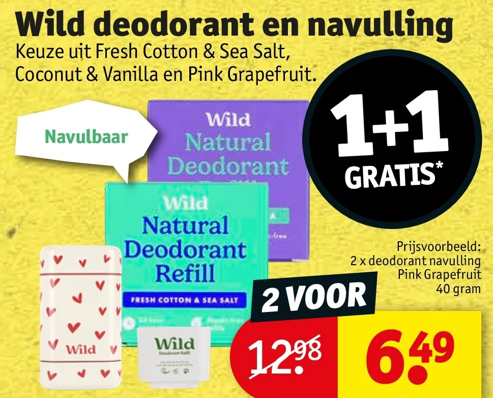 Wild deodorant en navulling