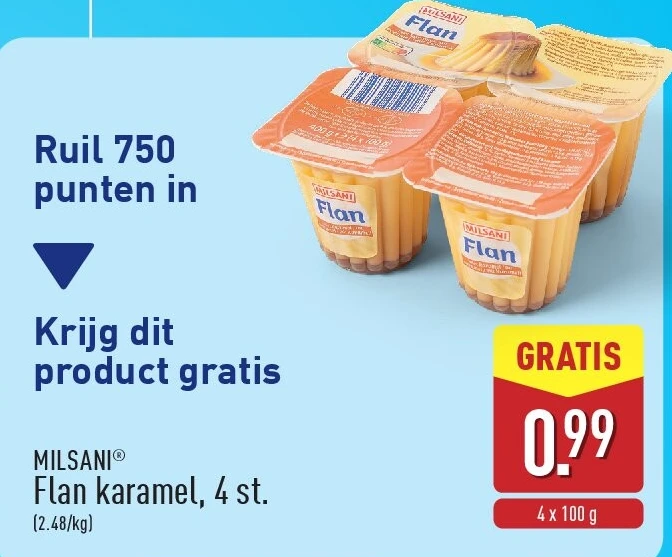 Flan karamel, 4 st