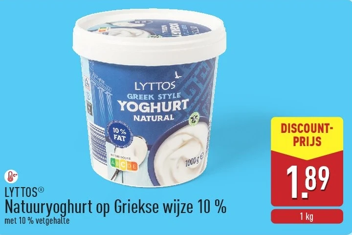 Natuuryoghurt op Griekse wijze 10 %