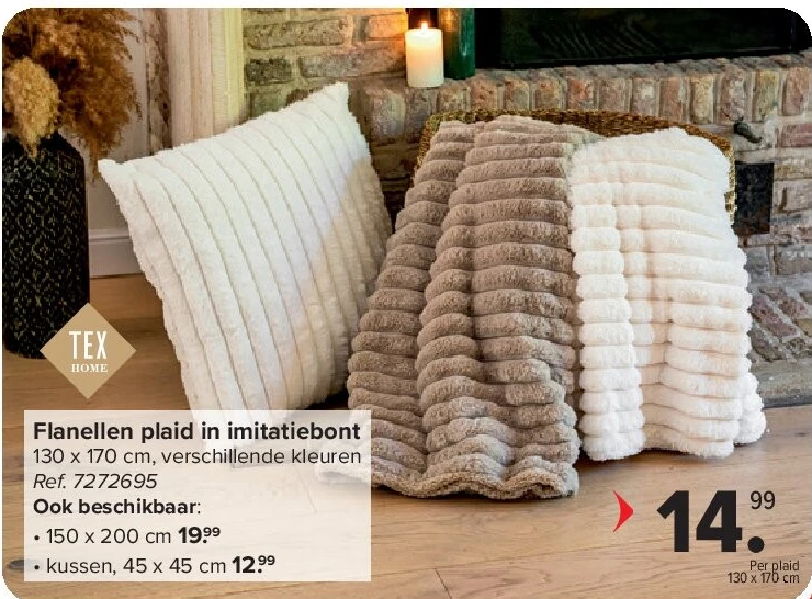 Flanellen plaid in imitatiebont