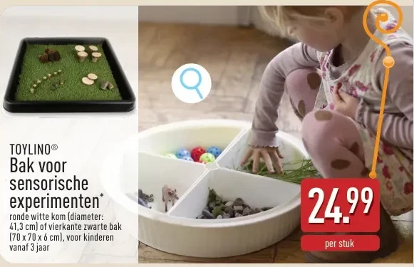 Bak voor sensorische experimenten