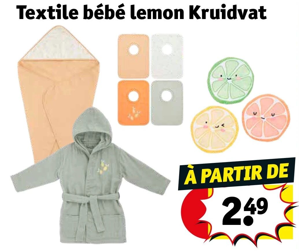 Textile bébé lemon Kruidvat