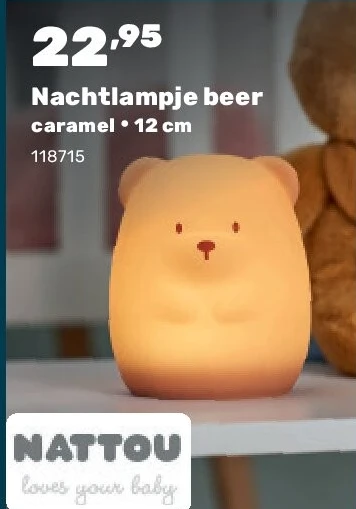 Nachtlampje beer caramel • 12 cm