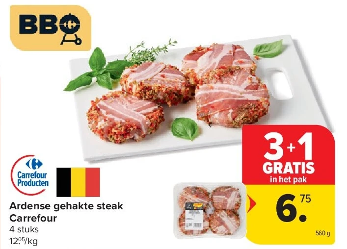 Ardense gehakte steak Carrefour
