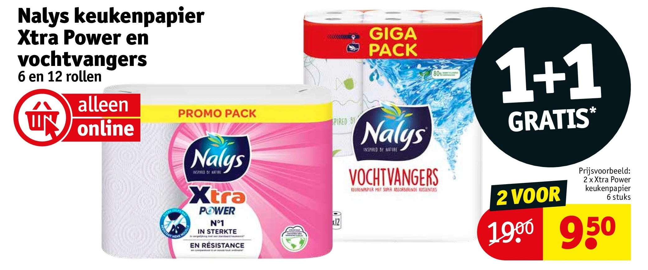 Nalys keukenpapier Xtra Power en vochtvangers