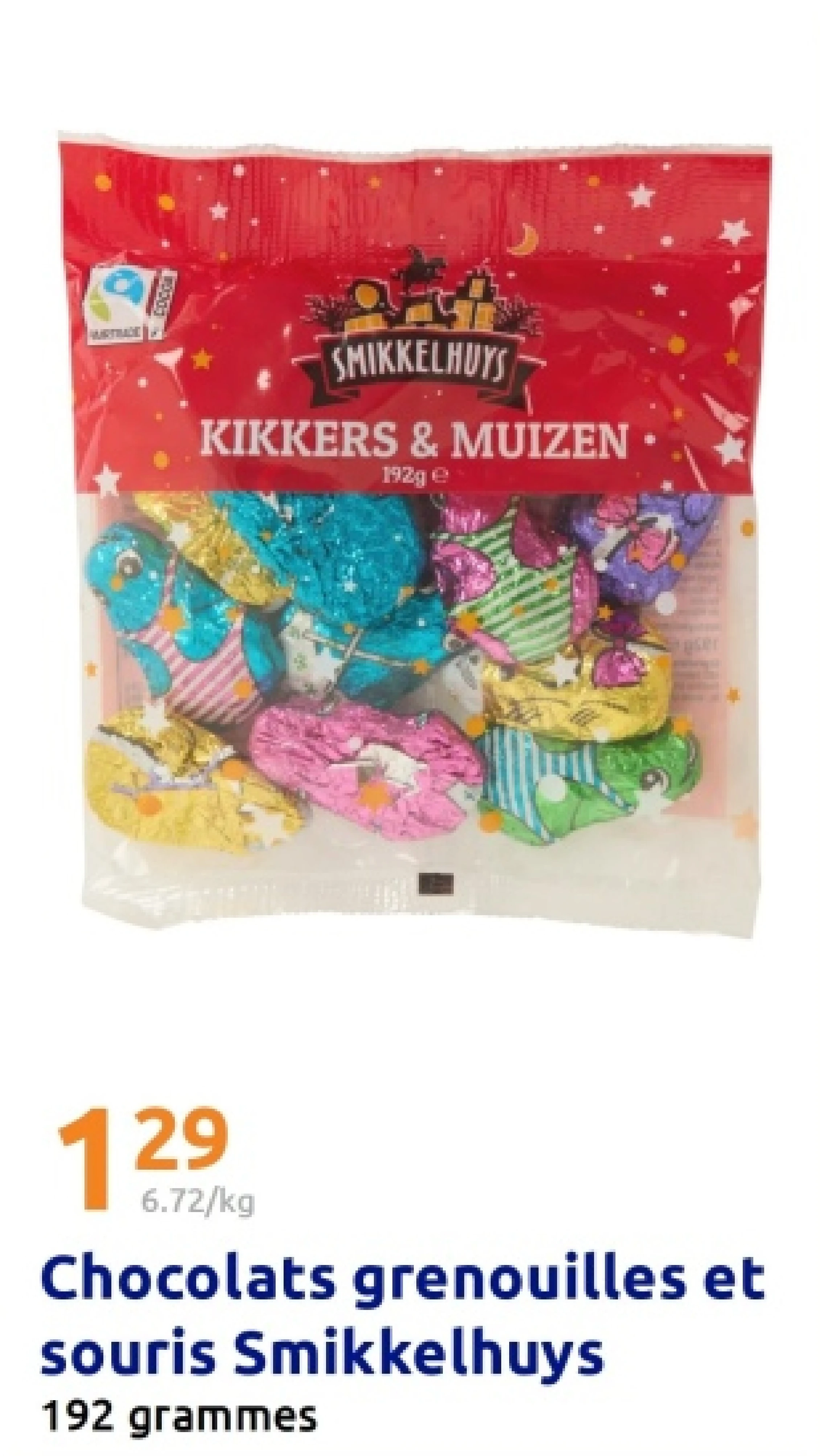 Chocolats grenouilles et souris Smikkelhuys