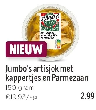 Jumbo's artisjok met kappertjes en Parmezaan