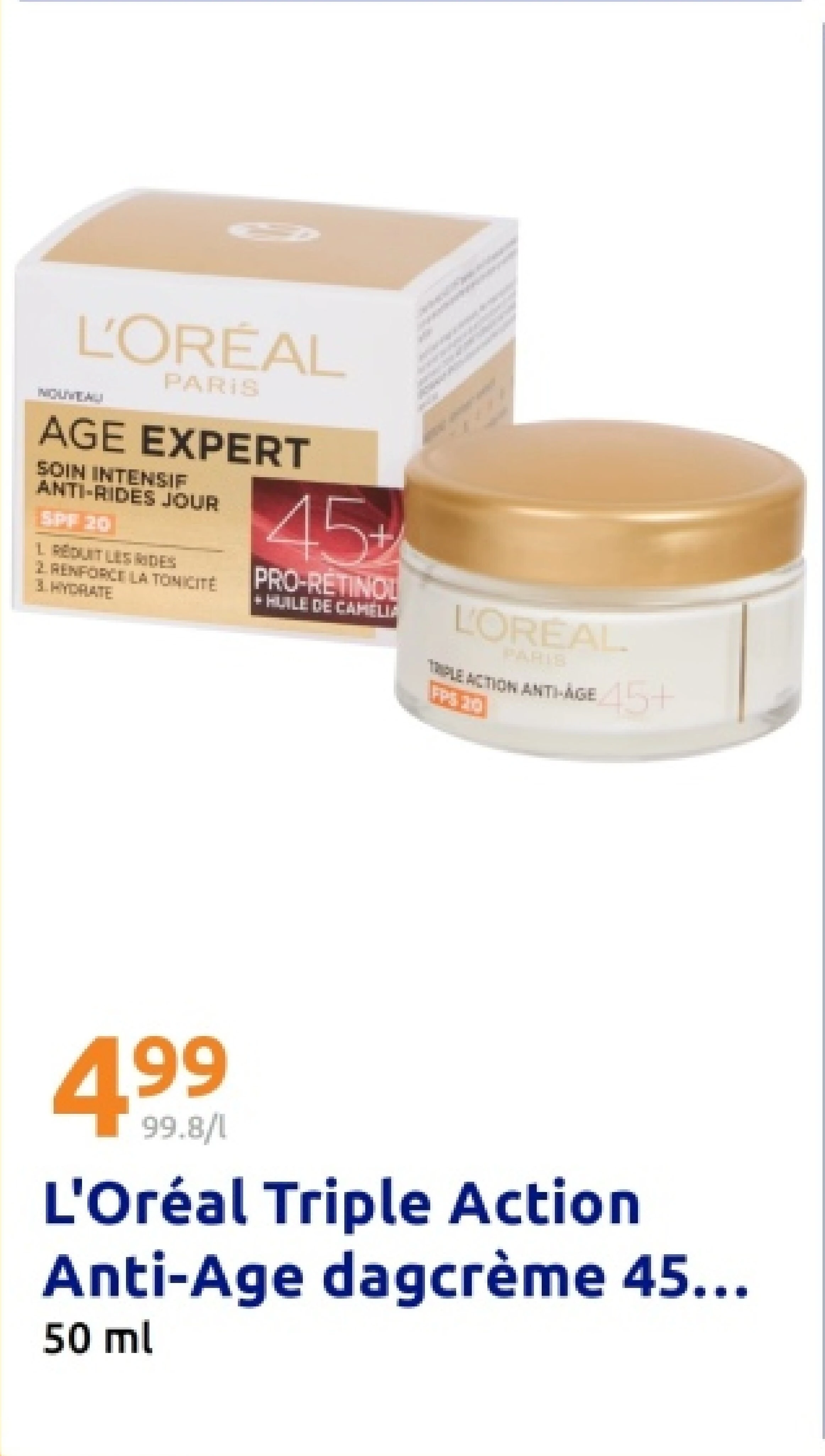 L'Oréal Triple Action Anti-Age dagcrème 45+ Pro-Retinol