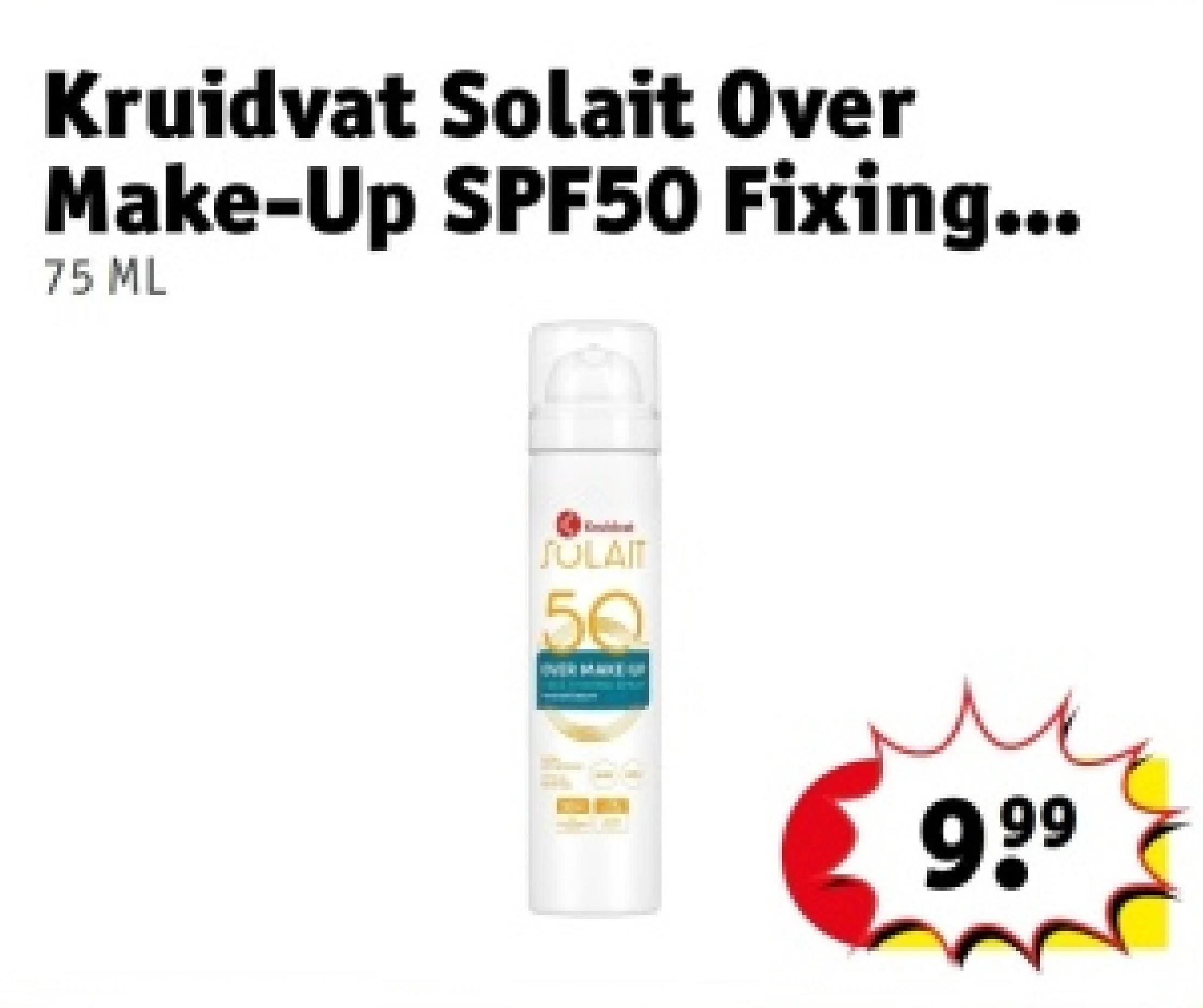 Kruidvat Solait Over Make-Up SPF50 Fixing.