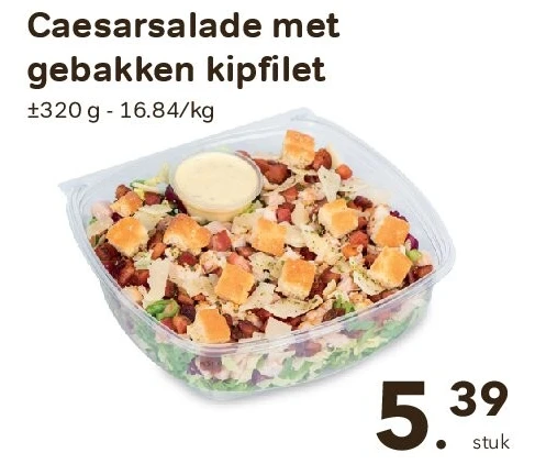 Caesarsalade met gebakken kipfilet