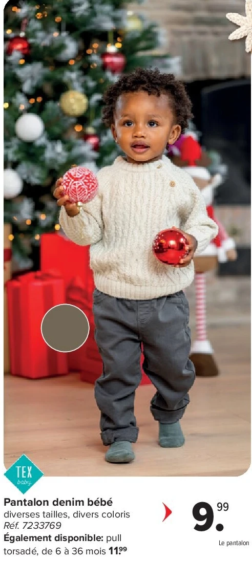 Pantalon denim bébé