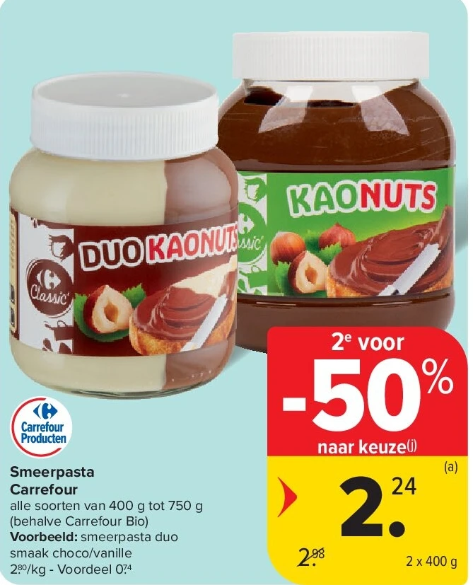 Smeerpasta Carrefour