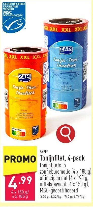 Tonijnfilet, 4-pack