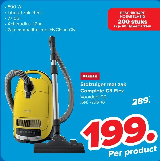 Stofzuiger met zak Complete C3 Flex