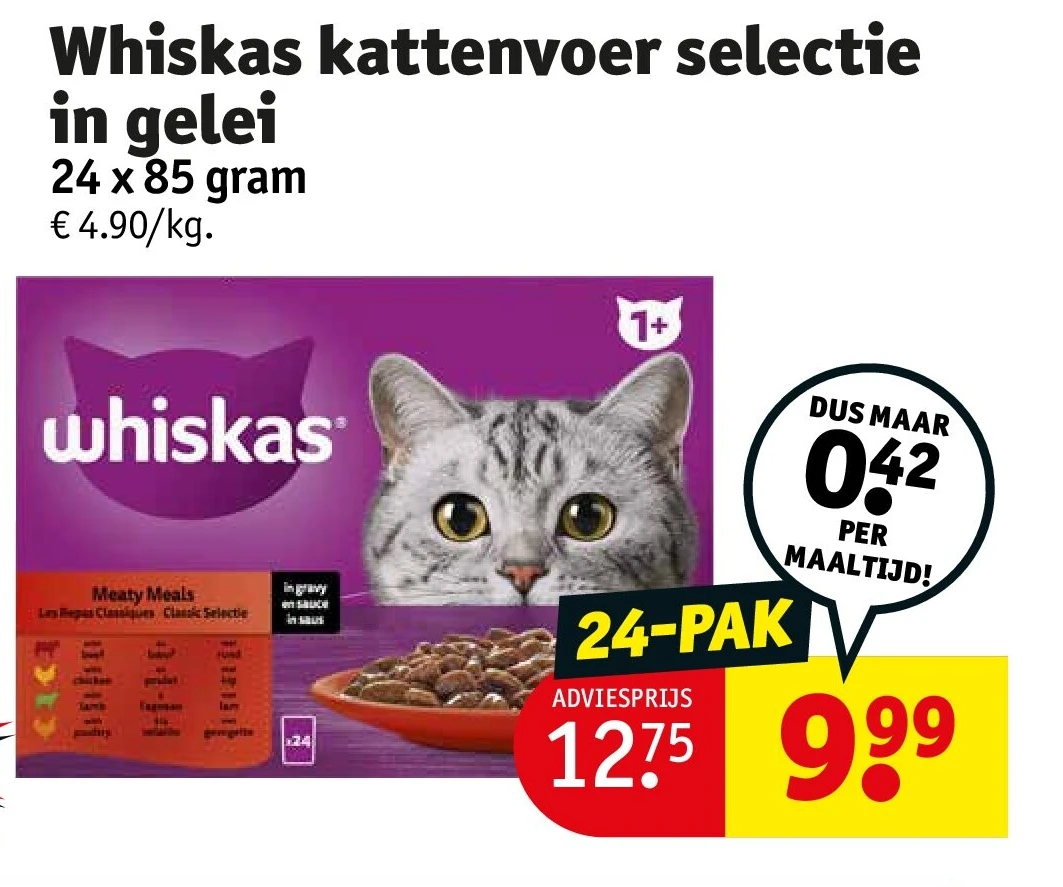 Whiskas kattenvoer selectie in gelei