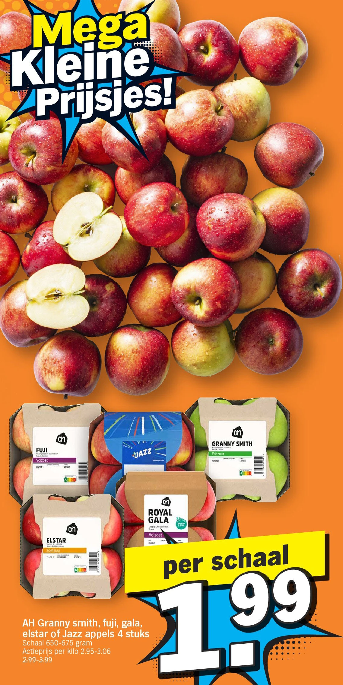 AH Granny smith, fuji, gala, elstar of Jazz appels 4 stuks