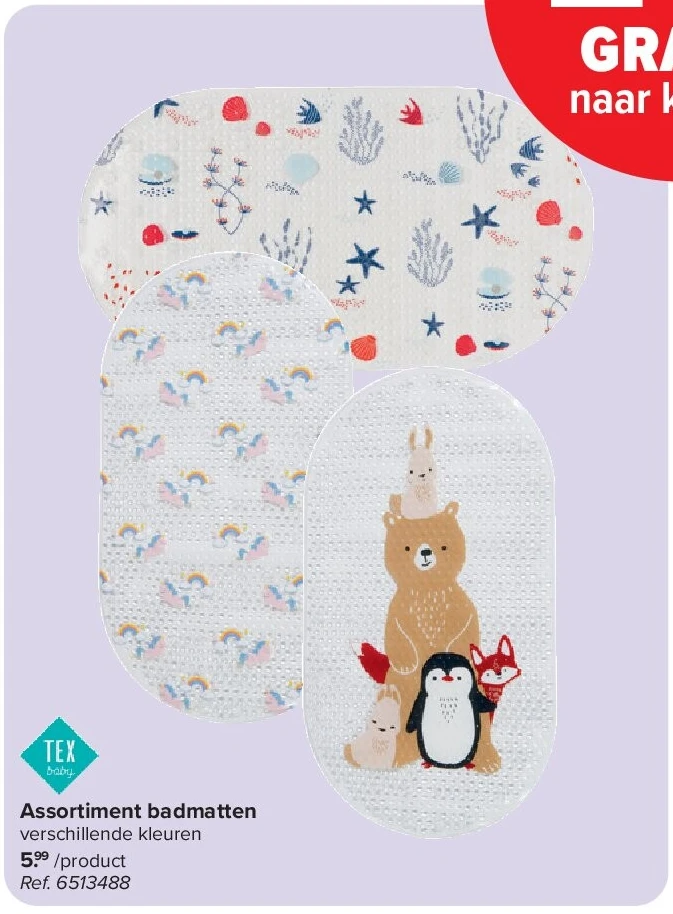 Assortiment badmatten