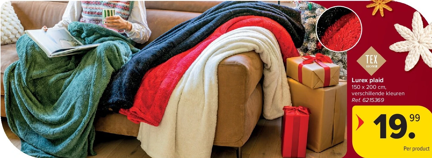 Lurex plaid 150 x 200 cm