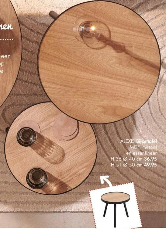 ALEXIS Bijzenttafel 40cm