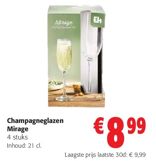 Champagneglazen Mirage