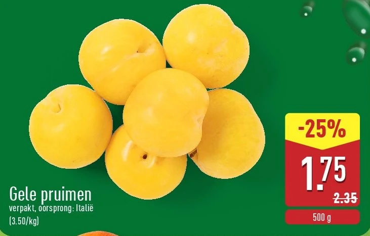 Gele pruimen