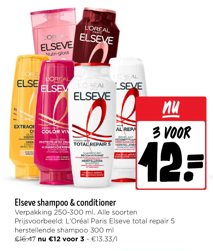 Elseve shampoo & conditioner