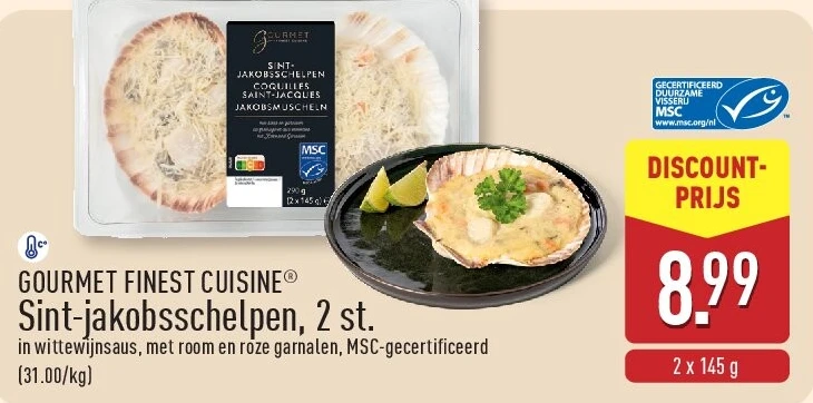 Sint-jakobsschelpen, 2st.