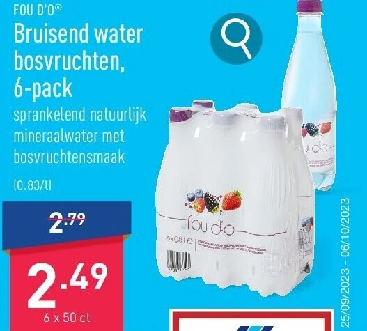 Bruisend water bosvruchten, 6-pack
