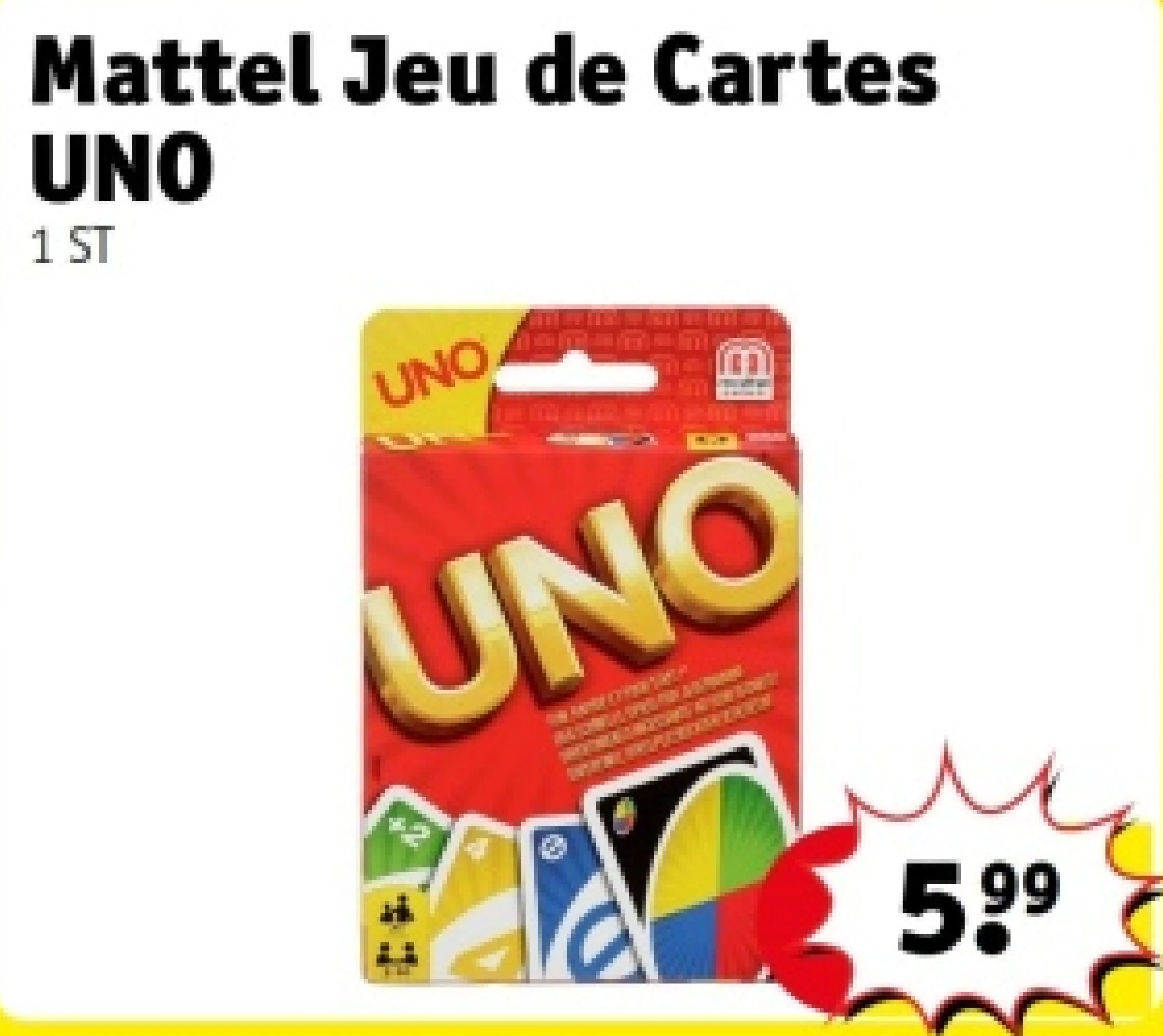Mattel Jeu de Cartes UNO