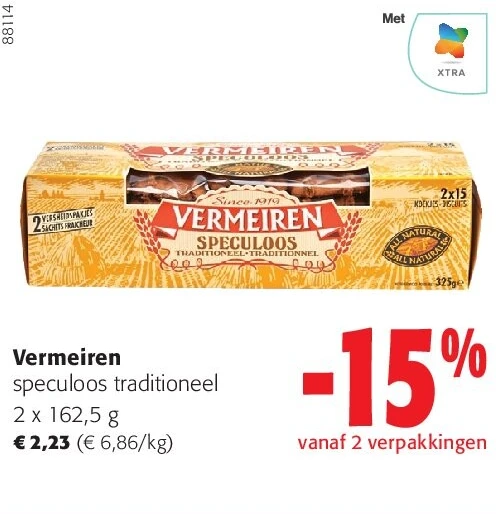 Vermeiren speculoos traditioneel 2 x 162,5 g