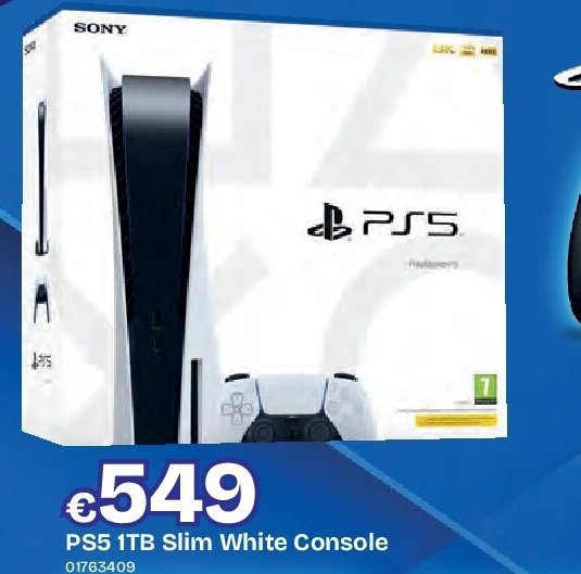 PS5 1TB Slim White Console