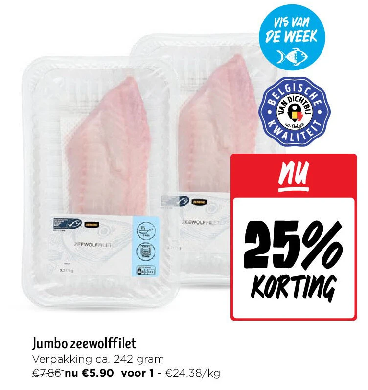 Jumbo zeewolffilet