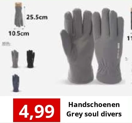 Handschoenen Grey soul divers
