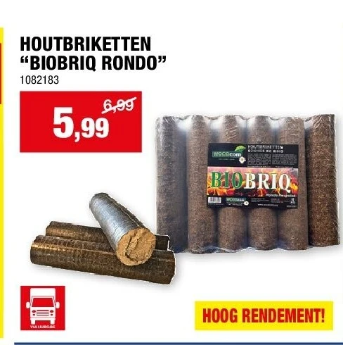 HOUTBRIKETTEN “BIOBRIQ RONDO”