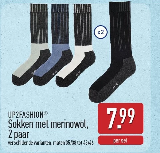 Sokken met merinowol, 2paar