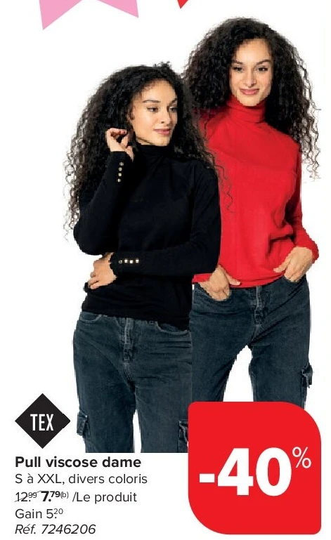 Pull viscose dame