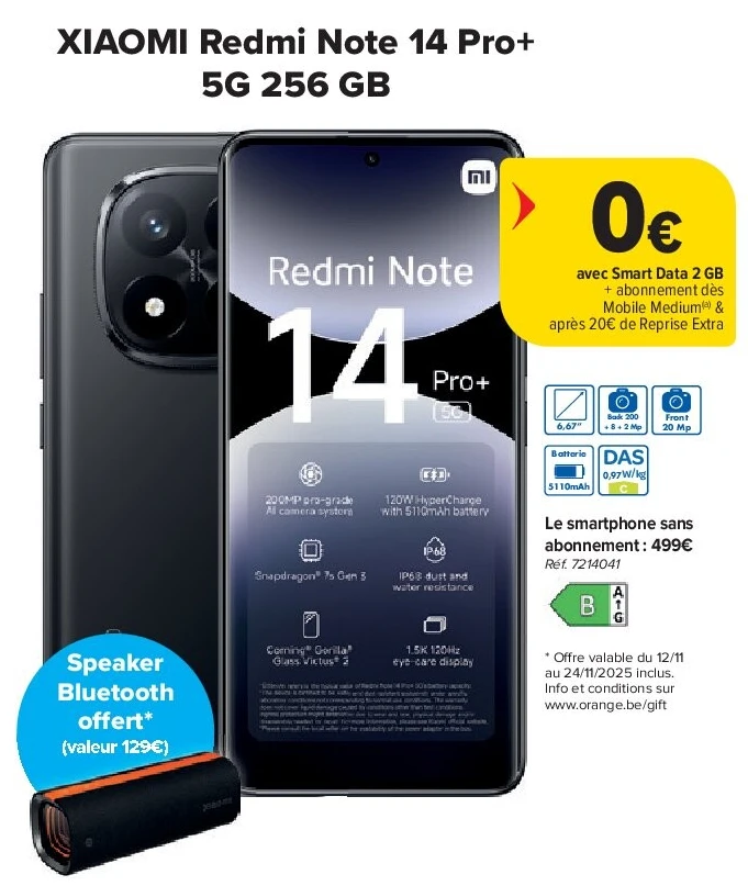 XIAOMI Redmi Note 14 Pro+ 5G 256 GB