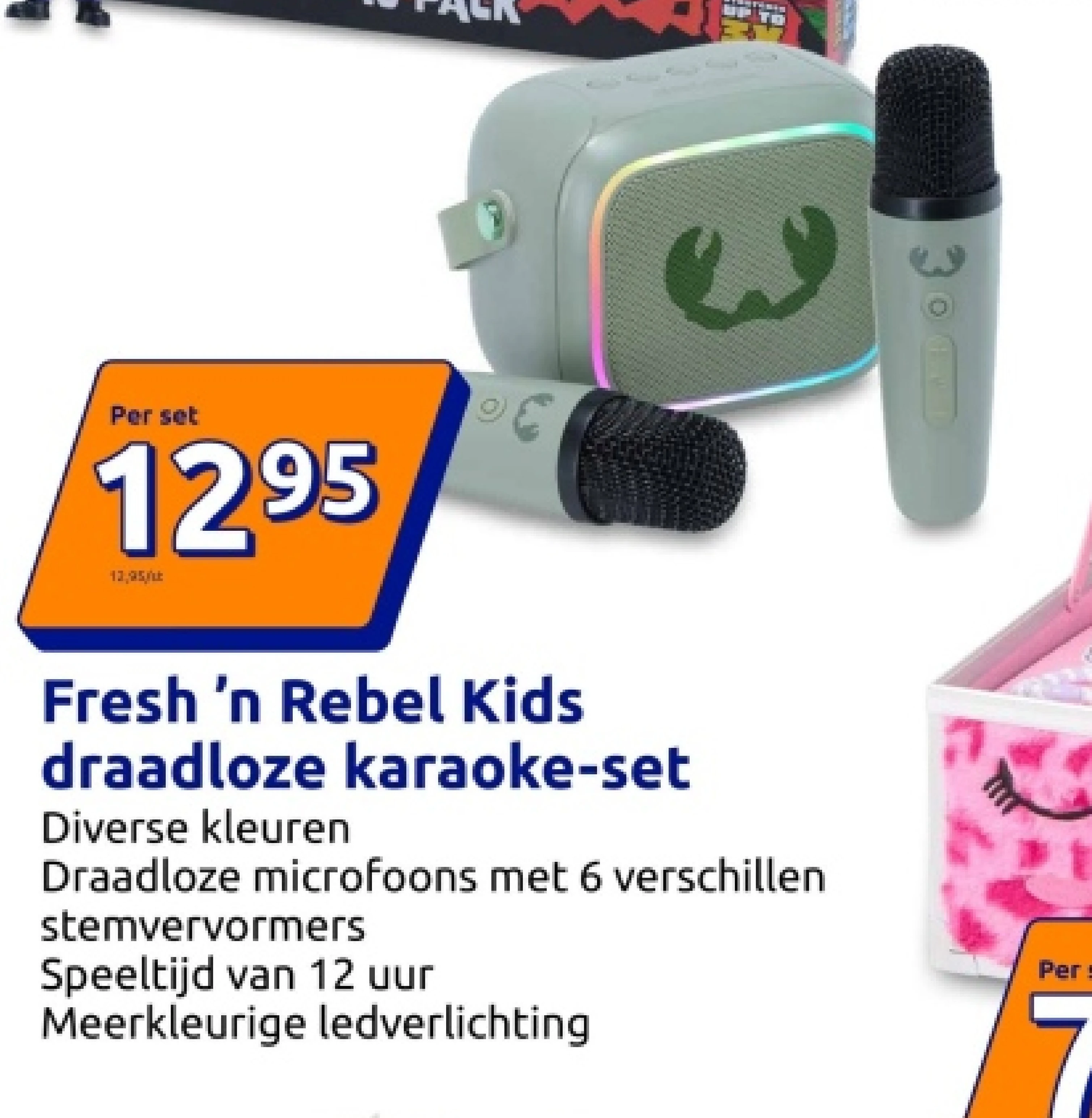 Fresh 'n Rebel Kids draadloze karaoke-set