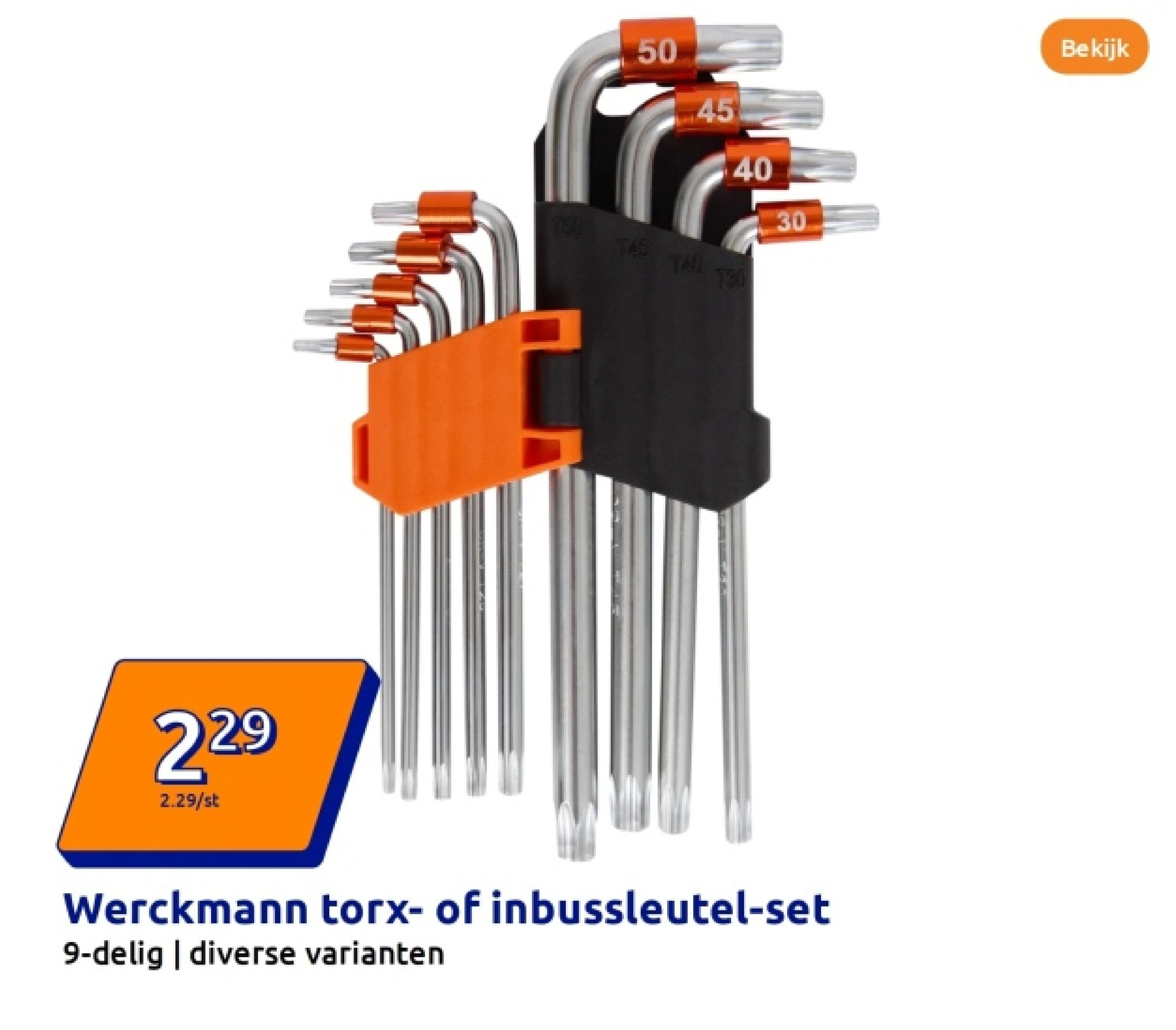 Werckmann torx- of inbussleutel-set