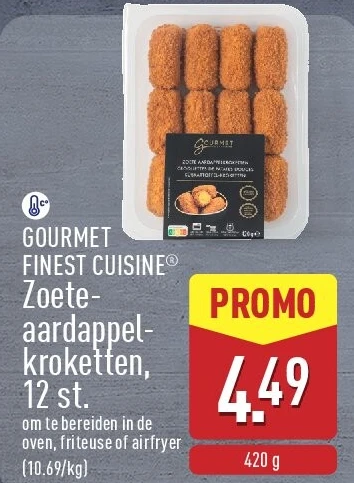 Zoete aardappel kroketten, 12st.